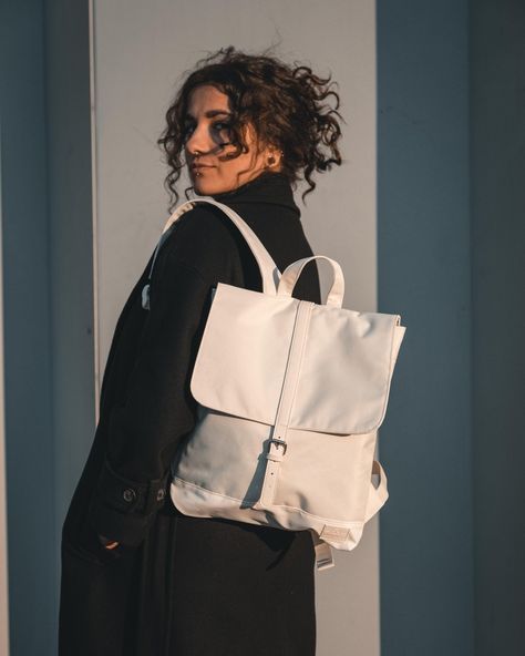 There is beauty in simplicity - daypack "Mia" in completely cream white. #johnnyurban Summer Backpack, There Is Beauty In Simplicity, Summer Backpacking, Creme White, Urban Backpack, White Backpack, Beauty In Simplicity, Backpack For Women, Urban Lifestyle