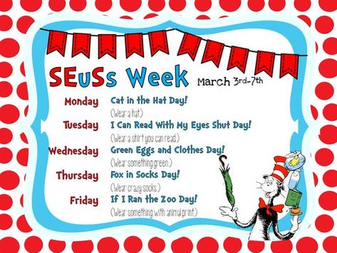 Smithville Elementary Library: Happy Birthday, Dr. Seuss Dr Seuss Preschool Activities, Happy Birthday Dr Seuss, Dr Seuss Preschool, Happy Birthday Dr, Dr Seuss Classroom, School Spirit Week, Planning School, Dr Seuss Activities, Dr Seuss Crafts