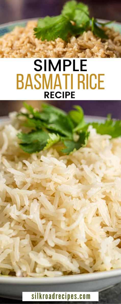 Learning how to cook basmati rice isn’t difficult! Try this Simple Basmati Rice Recipe. As I mentioned above, the most important thing to keep in mind is the rice-to-water ratio. Different types of rice will require different quantities of water. Basmati is a type of long-grain white rice, and it doesn’t require a lot of water to cook it. For stovetop cooking: Some of my favorite basmati rice recipes include baked basmati rice pilaf, koshari. There are so many different ways to serve basmati. Bastami Rice Dishes, Basamitti Rice, Basmati Rice Recipes Rice Cooker, Balsamic Rice Recipes, How To Make Basmati Rice, Middle Eastern Basmati Rice Recipes, How To Cook Basmati Rice On The Stove, Basamitti Rice Recipes, How To Cook Basmati Rice