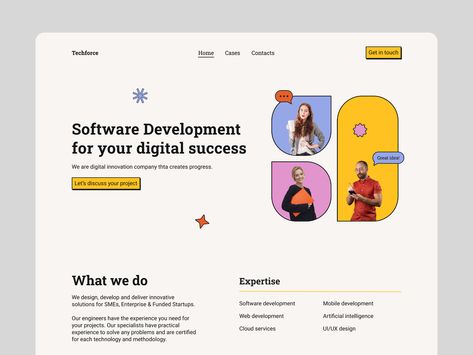 Software development agency website by Anna Kazak on Dribbble Agency Website Design, Web Development Agency, Agency Website, Mobile Development, Website Redesign, Page Ideas, Ux Web Design, Cloud Services, Design Development