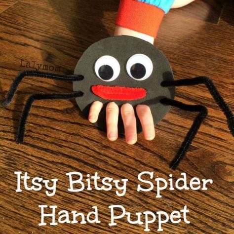 Nursery Rhymes Preschool Crafts, Rhyming Preschool, Nursery Rhyme Crafts, Spider Activities, Nursery Rhymes Preschool, Nursery Rhymes Activities, Puppets For Kids, Spider Crafts, Rhyming Activities