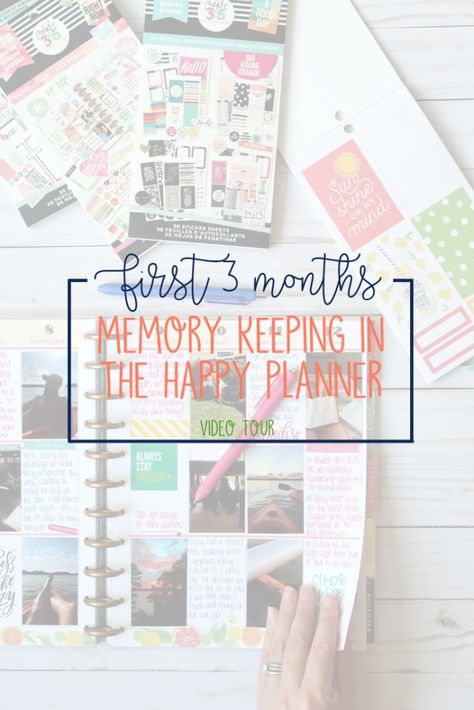 I started using The Happy Planner for memory keeping a few months ago but I've fallen in love with this style of memory keeping. This video shows a flip-through of my first 3 months in The Happy Planner for memory keeping. Memory Keeping Journal, Memory Planning, Heidi Swapp Memory Planner, Deco Wedding Invitations, Memory Planner, Kids Meal Plan, Happy Gif, Cooking Classes For Kids, Saving Grace