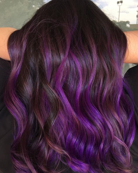 Brittany Banda 🐼 on Instagram: “Grape soda🍇🍇 My girl @thefoyspa rockin’ her signature purple. Painted purple with @guytang_mydentity Super Power color in Purple Raven.…” Raven Queen Hair, Guytang Mydentity, Awesome Hairstyles, Grape Soda, Raven Queen, Power Colors, Queen Hair, Hair Shades, Dye My Hair