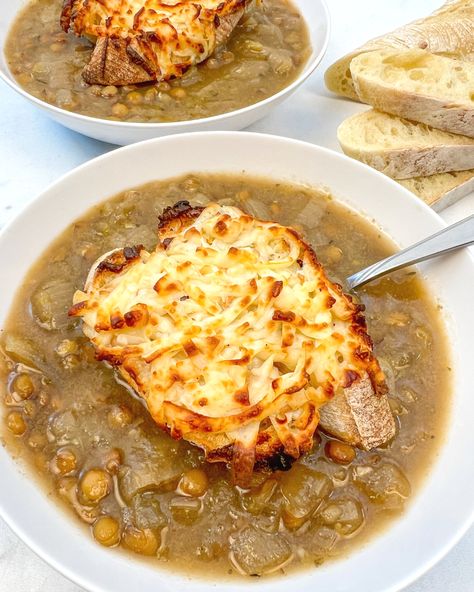 Green Lentil French Onion Soup Onions Vinegar, Appetizers For Thanksgiving, Green Lentil Recipes, Sides And Appetizers, Homemade Soup Mix, Melissa K Norris, Green Lentil, French Green Lentils, Digital Cookbook