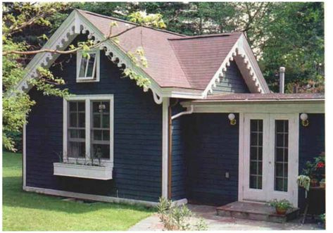 Exterior Cabin Colors, Valley Rafter, Gabled Roof, Cottage Plans, Historic Restoration, Small Cottage Homes, Prefab Cabins, Tiny House Layout, Home Building Tips