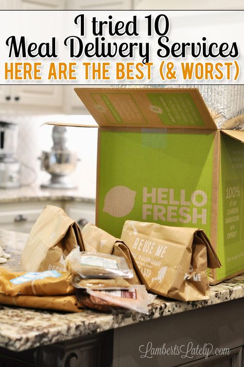 I tried 10 of the most popular meal delivery services so you don't have to! See the reviews for favorite kits like Freshly, Home Chef, Hellofresh, Blue Apron - the best might surprise you. Hello Fresh Meals At Home, Best Meal Delivery Service, Meal Service Delivery, Every Plate Meal Delivery Recipes, Home Chef Meals, Home Chef Recipes, Hello Fresh Meals, Meal Subscription, Best Food Delivery Service