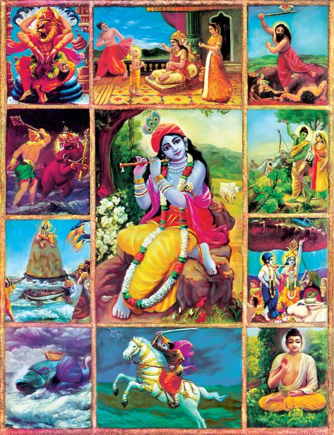 Krishna is the Source of All Incarnations Bhagavan Krishna, Bhagavad Geeta, Janmashtami Images, Srimad Bhagavatam, Kali Hindu, Geeta Quotes, Krishna Avatar, Krishna Hindu, Bhakti Yoga