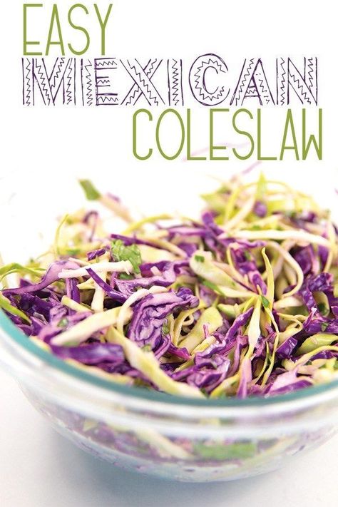 Kale Coleslaw, Cabbage Slaw For Tacos, Slaw For Tacos, Cabbage Tacos, Mexican Coleslaw, Mexican Slaw, Slaw For Fish Tacos, Cabbage Slaw Recipes, Paleo Sides