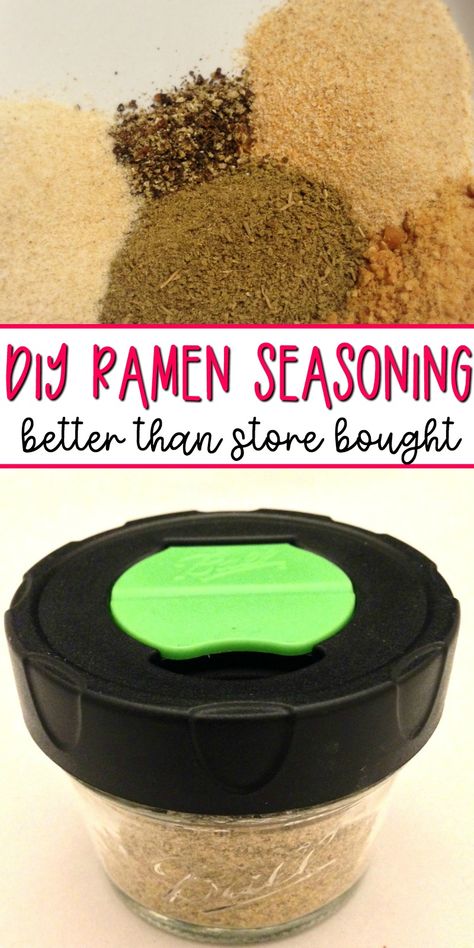 Did you know that you can make homemade ramen seasoning with spices you probably already have on hand? This homemade ramen seasoning recipe is easy to make and is so yummy! #recipe #homemadespicemix #DIYspices Diy Ramen Seasoning, Homemade Ramen Seasoning, Ramen Seasoning Recipe, Fasting Meals, Diy Ramen, Diy Seasonings, Ramen Seasoning, Homemade Dry Mixes, Salt Recipes