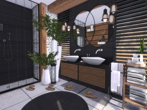 Sims 4 Master Bath, Sims 4 Mods Furniture Bathroom, Ts4 Furniture Cc Bathroom, Sims 4 Modern Bathroom Cc, Cc Bathroom Sims 4, Sims 4 Cc Bathroom Furniture, Sims 4 Modern Bathroom, Sims 4 Modern House Cc, Sims 4 Cc Bathroom Set