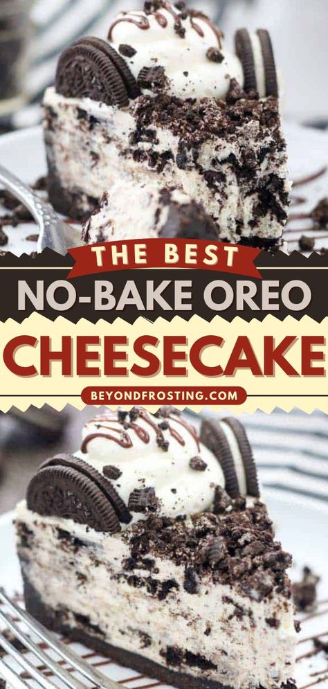 Best No-Bake Oreo Cheesecake, christmas treats, easy desserts Easy Cookies And Cream Cheesecake, Diy Oreo Cheesecake, Oreo Brookie Cheesecake, Oreo Cheesecake Desserts, Easy Dessert Recipes Cheesecake, Oreo Cheesecake Nobake, Cheesecake Desserts Easy No Bake, Cheesecake Recipes Birthday, Easy Desserts Cheesecake