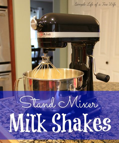 Kitchenaid Mixer Colors, Milkshake Machine, Kitchen Aid Recipes, Mixer Recipes, Fire Wife, Kitchenaid Mixer, Kitchenaid Stand Mixer, Vanilla Shake, Milkshake Recipes