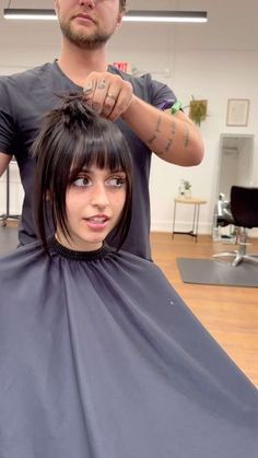 Bangs Faded Into Hair, Full Bangs With Face Framing Layers, Anime Style Bangs Haircut, Bangs Different Styles, Anime Style Bangs, Trimming Your Own Bangs, Anime Style Haircut, Bangs But Not Bangs, Bangs With No Layers