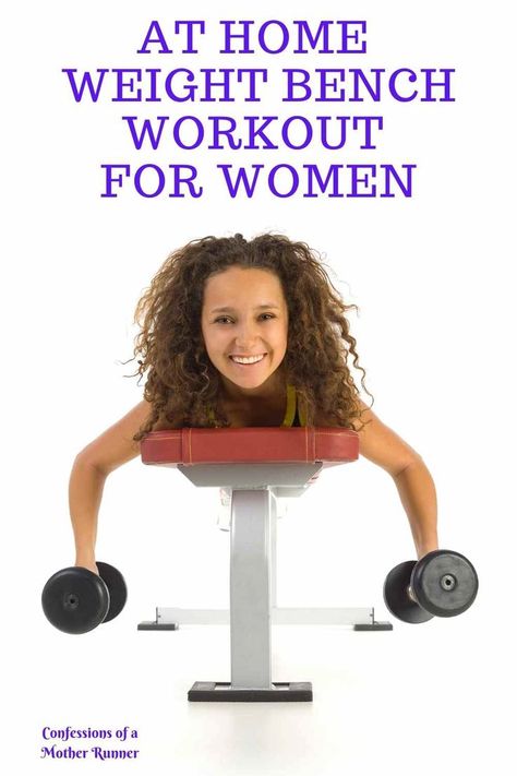 Full Body Weight Bench Workout at home or at the gym Workouts Using Weight Bench, Weight Bench Leg Exercises, Weight Bench Dumbell Workout, Work Bench Workouts, Core Workout With Bench, Home Bench Workout, Bench Exercises At Home, Flat Bench Workout, Dumbbell Bench Workout