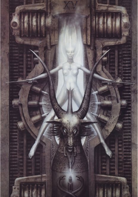 The Devil Tarot Card, Devil Tarot Card, Hr Giger Art, Industrial Grunge, The Devil Tarot, Giger Alien, Giger Art, H.r. Giger, Arte Alien