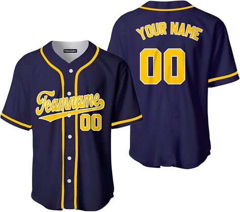 Amazon.com: Custom Navy Yellow - White Baseball Jersey Matching,Customized Navy Baseball Shirts Sports for Men Women Adult,Navy Pattern Jersey,Navy Jersey Gift Matching,Navy Jersey Shirts | JN10081 : Clothing, Shoes & Jewelry Australian Flags, Baseball Uniforms, Custom Baseball Jersey, Uniform Design, Cheap Custom, Team Uniforms, Team Names, Baseball Jersey, Baseball Jerseys