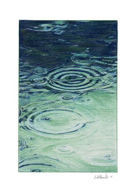 Original Art Pastel/Watercolor Drawing, measuring: 21.08W x 29.97H x 0.51D cm, by: Emilio Alberti (Italy). Styles: Fine Art, Figurative, Photorealism, Realism. Subject: Water. Keywords: Circles, Rain, Lake, Water, Drops. This Pastel/Watercolor Drawing is one of a kind and once sold will no longer be available to purchase. Buy art at Saatchi Art. Drawing Rain, Water Artwork, Rain Art, Water Drawing, Lake Painting, Fine Art Drawing, Art Pastel, Pastel Watercolor, Water Art