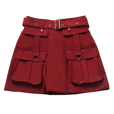 Get ready for summer adventures with our vibrant red cargo pockets summer skirt. Featuring a convenient zip closure at the back, this skirt offers easy wear and a secure fit. The partial elastic waistband at the back adds comfort and flexibility, making it perfect for all-day wear. With its functional cargo pockets, this skirt is both stylish and practical, allowing you to carry your essentials with ease. Embrace the season in style with this versatile and trendy summer skirt.   	 		 			Size 			S 			M 			L 		 		 			Full Length 			37.5 			39.5 			41.5 		 		 			Hips 			94 			98 			102 		 		 			Waist 			62 			66 			70 Steampunk Fashion Male, Gothic Skirts, Get Ready For Summer, Cargo Skirt, Red Skirts, Outfits With Hats, Summer Adventures, Summer Skirts, Pullover Jacket