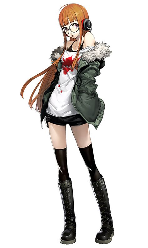 Shigenori Soejima - Persona 5 - Futaba Sakura Persona 5 Characters, Futaba Sakura, Characters Female, Sakura Art, Shin Megami Tensei Persona, Shin Megami Tensei, Persona 4, 5 Anime, Orange Hair