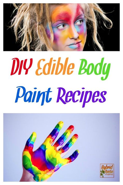 Love body paint or face paint? Looking for an easy DIY body paint recipe? What about an edible body paint recipe in the event you want to spice things up in the romance department? Check this one out from HybridRastaMama.com and start having some creative fun! #bodypaint #facepaint #DIY Face Paint Recipe, Diy Face Paint, Paint Recipe, Diy Edible, Skin Paint, Love Body, Learn Photoshop, Diy Skin Care Recipes, Paint Can