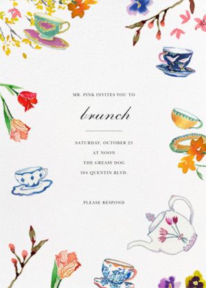 Garden Bridal Shower Invitations, Garden Brunch, Online Baby Shower, Garden Bridal Showers, Garden Baby Showers, Belated Birthday Card, Party Garden, Bridal Tea, Brunch Invitations