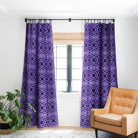 Purple Gum Drops Blackout Window Curtain Rosie Brown Blue Blackout Curtains, Blackout Window Treatments, Curtain Styles, Cool Curtains, Boho Chic Furniture, Amazing Home, Blackout Windows, Panel Bed, Deny Designs