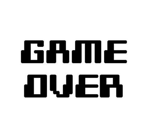 Game Over Sticker, Game Over Tattoo, Video Game Font, Gaming Stickers, Buda Wallpaper, Start Game, Gaming Quotes, Game Stickers, Game Over