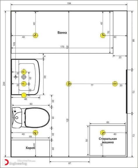 Standard Bathroom Dimensions - Engineering Discoveries Small Bathroom Plans, Bathroom Layout Plans, Plumbing Layout, Bathroom Construction, Small Bathroom Layout, Bathroom Plan, Bathroom Layouts, Bathroom Dimensions, Bathroom Design Layout