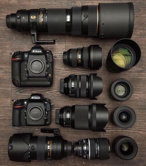 | photography | camera collection | good cameras | cameras | camera accessories | #dslr #photography #cameragear Nikon Camera Lenses, Camera Lenses Canon, Kamera Dslr, Camera Wallpaper, Best Dslr, Camera Aesthetic, Nikon Camera, Lens Camera, Photography Accessories