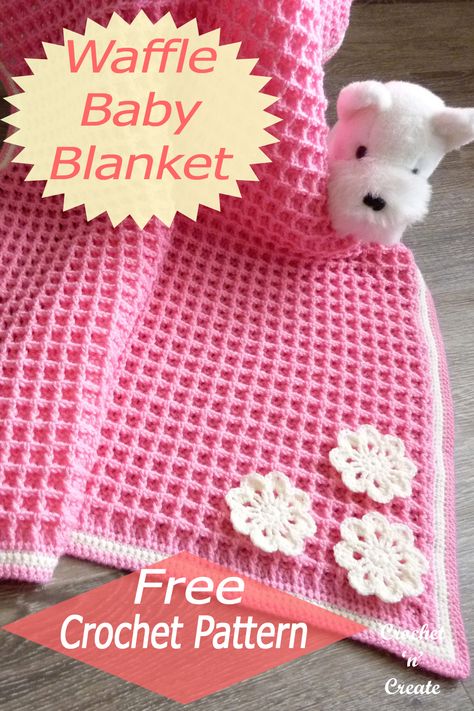 Beautiful easy and soft waffle stitch baby blanket, free crochet pattern. #crochetbabyblanket #freecrochetbabyblanketpattern #crochetblanket Waffle Crochet Blanket Free Pattern, Crochet Baby Blankets Free Patterns, Waffle Stitch Crochet Blanket, Waffle Baby Blanket, Crochet Waffle, Crochet Waffle Stitch, Free Baby Blanket Patterns, Baby Afghan Crochet Patterns