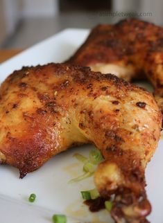 The Most Flavorful Baked Chicken Leg Quarters -These chicken leg quarters are seasoned with a wet rub and is infused lots of flavors. They have perfectly crispy skin and juicy meat that is finger-licking good. It is a budget-friendly recipe that everyone in your family will love. Baked Chicken Leg Quarters, Flavorful Baked Chicken, Chicken Quarter Recipes, Chicken Leg Quarter Recipes, Mustard Chicken Breast, Roasted Chicken Legs, Chicken Quarters, Leg Quarters, Chicken Leg Quarters