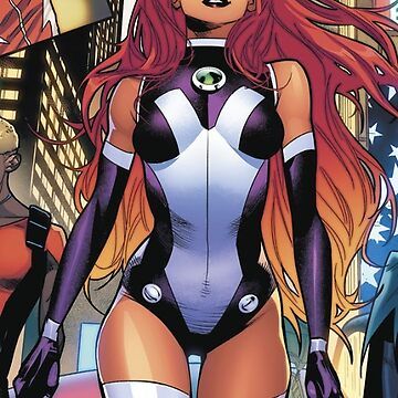 "Starfire" Sticker for Sale by bella1171 | Redbubble Starfire Costume, Starfire Comics, Starfire Dc, Super Sons, Nightwing And Starfire, Dc Comics Girls, Marvel And Dc Characters, Black Cat Marvel, Teen Titan