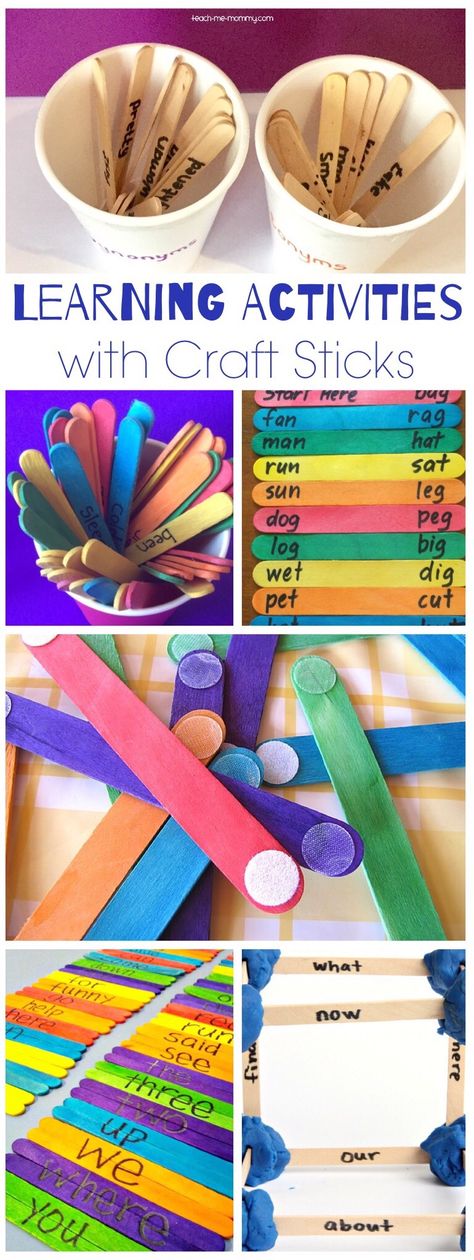 Roundup of amazing learning activities for kids to do with craft sticks! Popsicle Stick Games Learning, Craft Sticks, English Activities, Popsicle Stick, Kids Journal, Kids Learning Activities, Play Based Learning, Popsicle Sticks, Literacy Activities