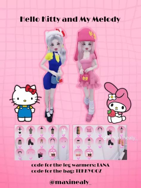 Hello Kitty Dti Fits, Hello Kitty Dress To Impress Outfit, My Melody Dti Outfit, Cutecore Dti Outfit, Roblox Dti Hacks, Hello Kitty Dti Outfit, Dress To Impress Inspo Roblox Game, Duo Dti Outfit Ideas, My Melody Dress To Impress