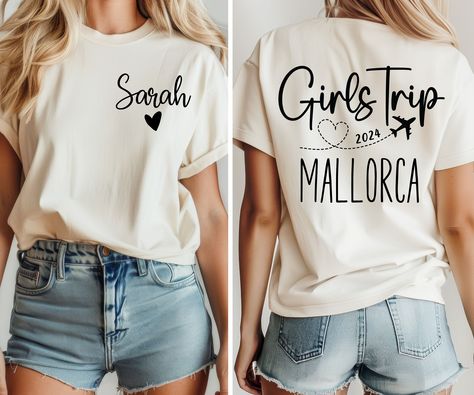 Malle Group Shirts with Names, Mallorca Group Shirts Personalized, Group Shirts Women, Group Shirts Vacation, Malle shirts, Girls Trip Shirt Girls Trip Birthday Shirts, Cancun Trip Shirts, Vacation Shirt Ideas, Cancun Trip, Trip Shirts, Girls Trip Shirts, Group Shirts, Shirts Women, Travel Shirts