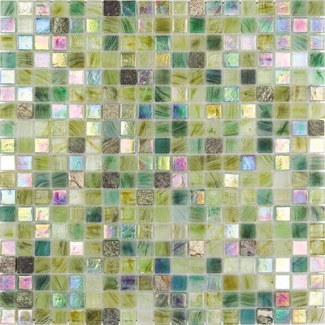 Backsplash Tiles - Bed Bath & Beyond Multi Color Tile, Iridescent Tile, Grid Wall, Colorful Mosaic, Bg Design, Kitchen Backsplashes, Bathroom Walls, Bedroom Bliss, Shower Surround