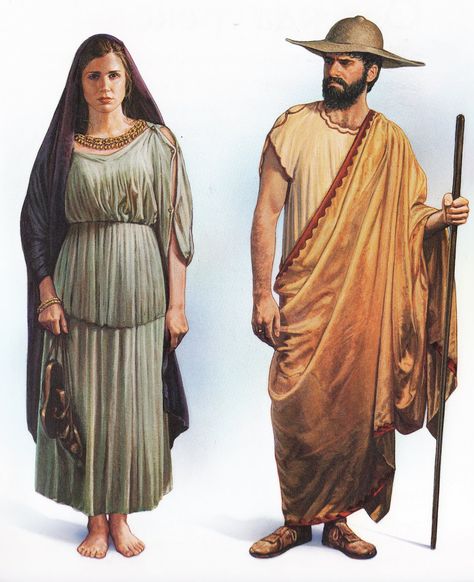 Clothing - peasant Ancient Greece Clothing, Ancient Greece Fashion, Rome Costume, Ancient Greek Costumes, Ancient Greek Clothing, Greece Women, Greek Dress, Greece Outfit, Greece Fashion