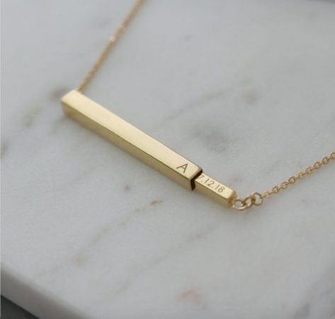 Get the jewelry you've always dreamed of for your special day. Soundwave Jewelry, Engraved Bar Necklace, Bar Necklace Personalized, Gold Bar Necklace, Etsy Bridesmaid Gifts, Solitaire Necklaces, Engraved Necklace, Gold Bar, Girly Jewelry