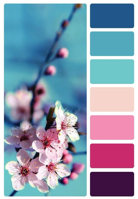 Seafoam Color Scheme, Cool Jewel Tone Color Palette, Pink Purple Blue Yellow Color Palette, Color Schemes Colour Palettes, Kunst Inspiration, Color Palate, Blue Colour Palette, Color Palette Design, Color Balance