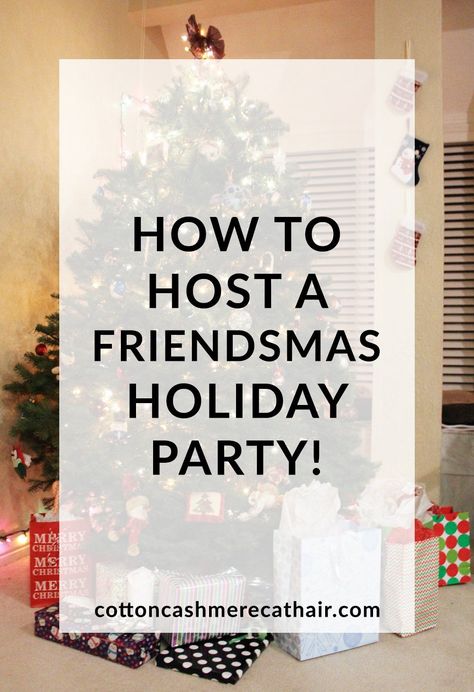 Hosting Friendsmas, Friendsmas Party Ideas, Lil Smokies, Hosting Holiday Party, Cream Cheese Sugar Cookies, White Elephant Gifts Exchange, Cat Hair, Hot Chocolate Bars, Gift Exchange