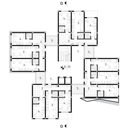 . Minimalist design with lots of natural light and greenery #studentdormitory #architecture . #Dorm_Planning #Student_Hostel #Asma_Kat #Hotel_Floor_Plan Nis Serbia, Dorm Planning, Student Hostel, Hotel Floor Plan, Hostels Design, Hotel Floor, Plans Architecture, Apartment Floor Plans, Student House