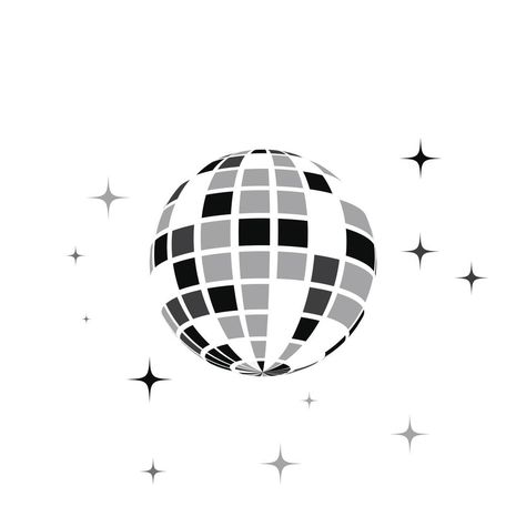 How To Draw Mirrorball, Disco Ball Line Drawing, Simple Disco Ball Painting, Disco Ball Svg Free, Glitterball Tattoo, Easy Disco Ball Drawing, Disco Ball Illustration Graphic Design, Mirrorball Sketch, Disco Ball Outline