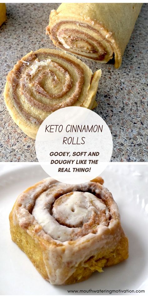 Gooey, soft cinnamon rolls with a low carb buttery cinnamon and brown "sugar" center. These are absolutely insane! They taste so much like the real thing, no one would ever know they are keto. The cream cheese frosting is just the cherry on top. Best Keto Cinnamon Rolls, Keto Caramel Pecan Rolls, Keto Low Carb Cinnamon Rolls, How Does Keto Work, The Best Keto Desserts, Sweetashoney Keto Recipes, Keto Cinnamon Rolls Recipe, Keto Cinnamon Donut Recipe, Fathead Dough Cinnamon Rolls