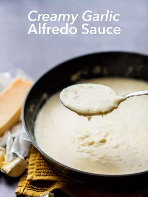 Alfredo Sauce Milk, Alfredo Sauce Recipe With Milk, Garlic Alfredo Sauce Recipe, Recipe Alfredo Sauce, Alfredo Sauce Recipe Easy Heavy Cream, Fettuccine Sauce, Alfredo Sauce With Milk, Alfredo Sauce Recipe Without Heavy Cream, Easy Fettuccine