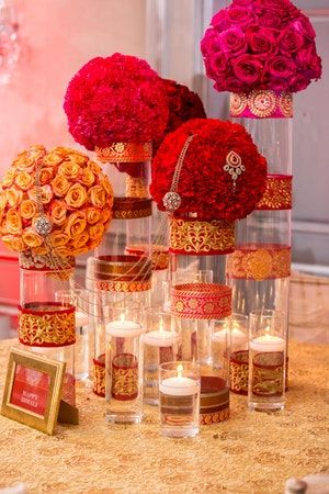 Happy Diwali! Celebrate the victory of light over darkness with vibrant florals — and, of course, plenty of candles. 🕯️ Diwali Centerpieces, Bright Pink Roses, Light Over Darkness, Gold Tablecloth, Vibrant Florals, Diwali Party, The Ritz Carlton, Wedding Candles, Ritz Carlton