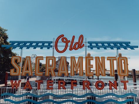 A sign for the Old Sacramento waterfront. #california #sacramento #centralvalley #capitolcity Old Sacramento California, Sacramento California Aesthetic, Sacramento Aesthetic, Leo Moodboard, Sac State, California Sacramento, Old Sacramento, Le Macaron, Twisted Ankle