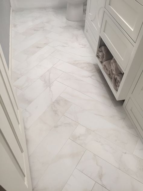 Bathroom Flooring For Small Bathroom, Guest Bathroom Tile Ideas Floor, Master Bathrooms Floors, Small Laundry Room Floor Ideas, Porclein Floors Bathroom, Groutless Bathroom Floor, Guest Bathroom Flooring, Small Standing Shower Remodel, Master Bath Floors