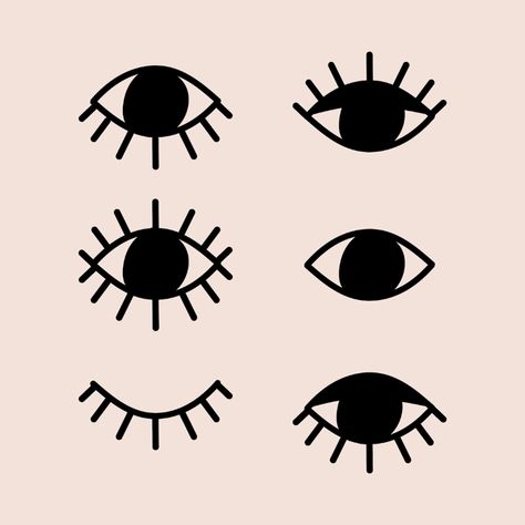 Free Vector | Abstract hand drawn eyes Drawn Eyes, Abstract Eyes, Eye Stencil, Eyes Clipart, Eyes Pattern, Happy Eyes, Mystic Eye, Eye Illustration, Drawing Cartoon Faces