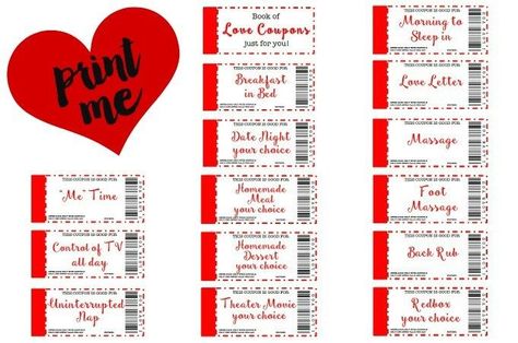 Free printable love coupons are the perfect DIY gift. Great for your husband or boyfriend on Valentine's Day, Anniversary, Birthday, or just because. Click... Coupons For Husband, Love Coupons For Him, Printable Love Coupons, Coupon Books, Diy Gifts For Girlfriend, Coupons For Boyfriend, Thoughtful Gifts For Him, Romantic Gifts For Him, Diy Gifts For Him