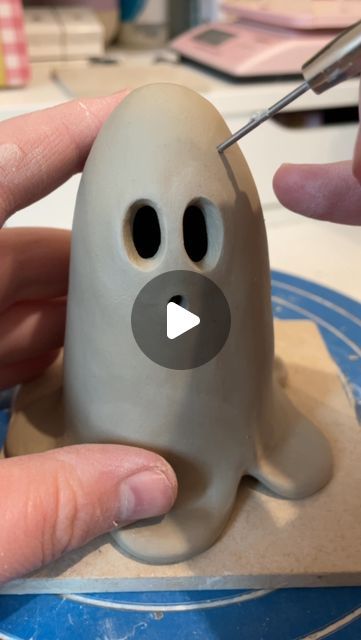 830K likes, 550 comments - cleoneceramics on May 14, 2023: "I’m experimenting with making ghost tea lights! 👻🕯️ I’m looking forward to seeing this one glazed 😊 I might try making one with less holes and possibly make them tiny stars 🤔🕯️👻 #ghost #clayghost #handmadeghost #ghostealight #light #ceramics #pottery #claycrafts #diyclay #clayideas #claycraftideas #funpottery #ghostmakers #pottersofinstagram #explorepage #art #uksmallbusiness". Ceramics, Clay Crafts, Pottery Patterns, Tiny Star, Ceramics Pottery, Diy Clay, Looking Forward, Tea Lights, Ghost